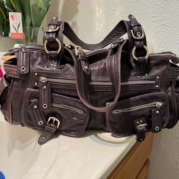 Junior Drake Gretchen Italian leather Satchel Cargo Duffel Bag - Picture 1 of 4
